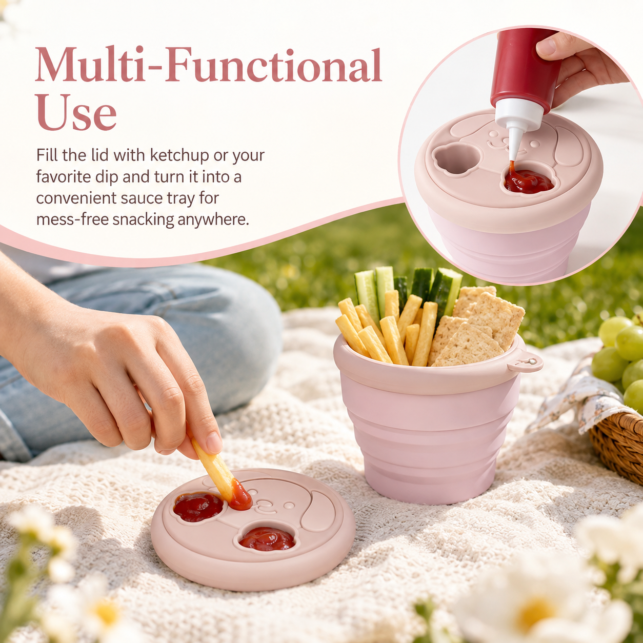 Snacoa - 2-in-1 No-Mess Snack Container