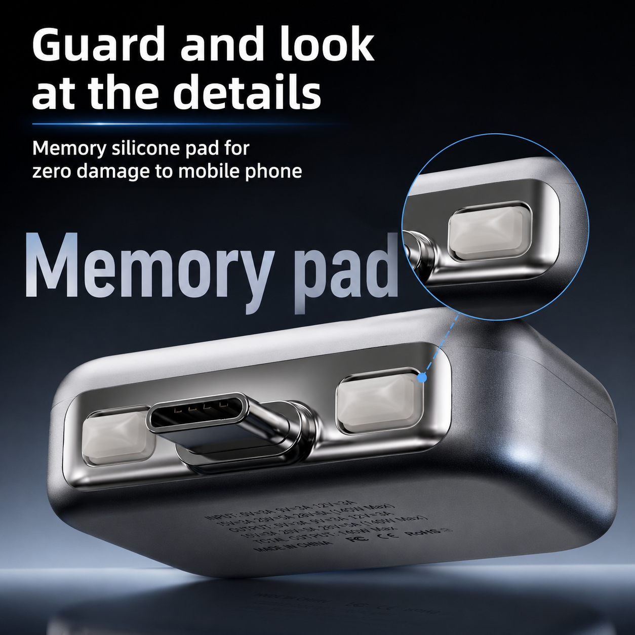 NightGuard - 140W USB-C Auto-Stop Adapter with Overcharge Protection