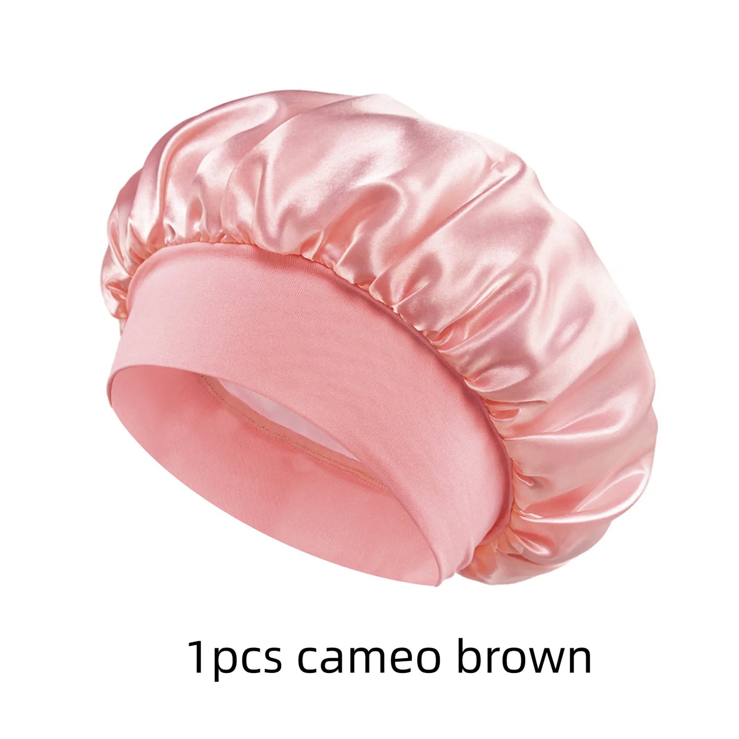 1/3/5/10 Pcs Mix Newly Silk Bonnet for Wide-Brimmed Sleeping Satin Hair Bonnets Soft Elastic Band for Women Men Curly Hair Use