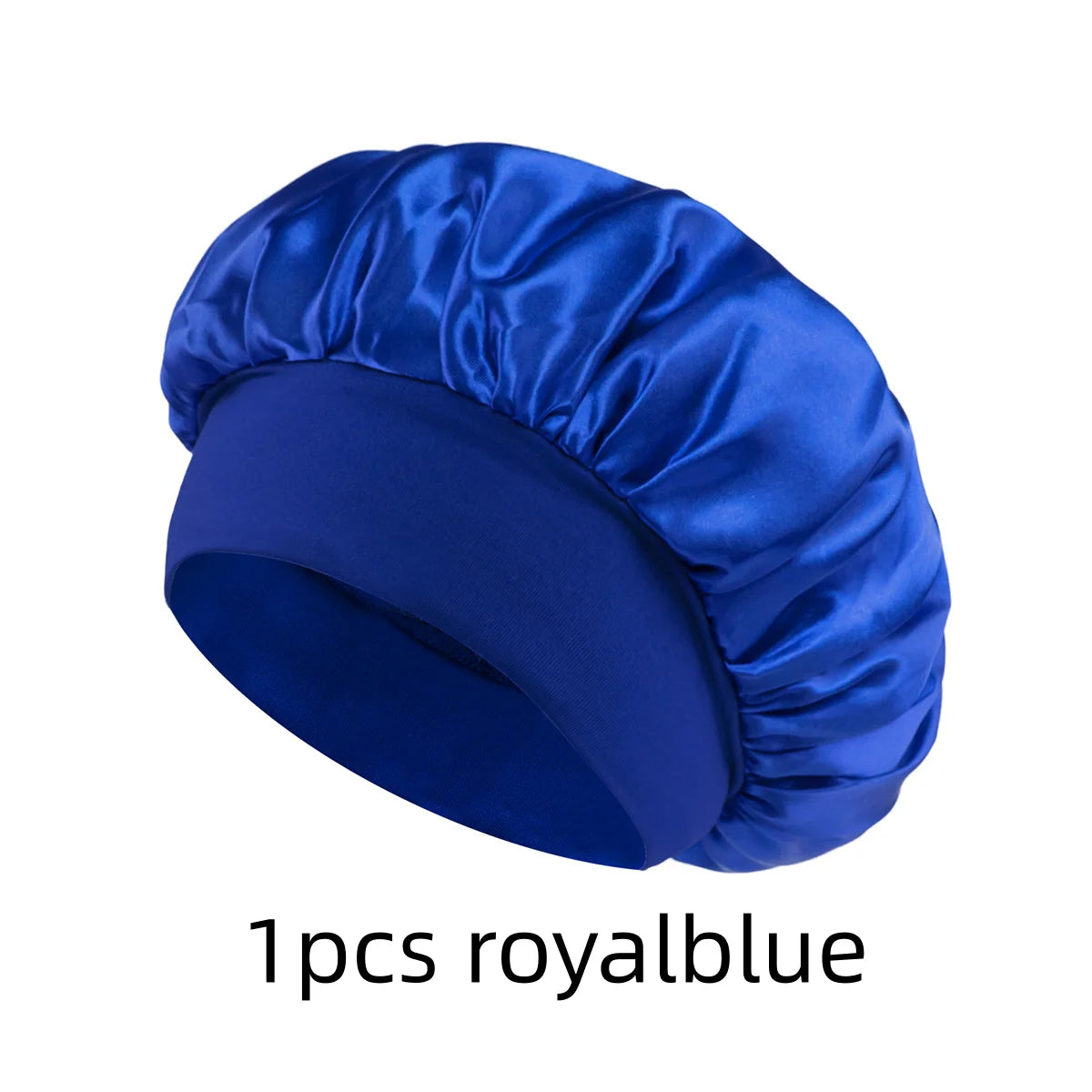 1/3/5/10 Pcs Mix Newly Silk Bonnet for Wide-Brimmed Sleeping Satin Hair Bonnets Soft Elastic Band for Women Men Curly Hair Use