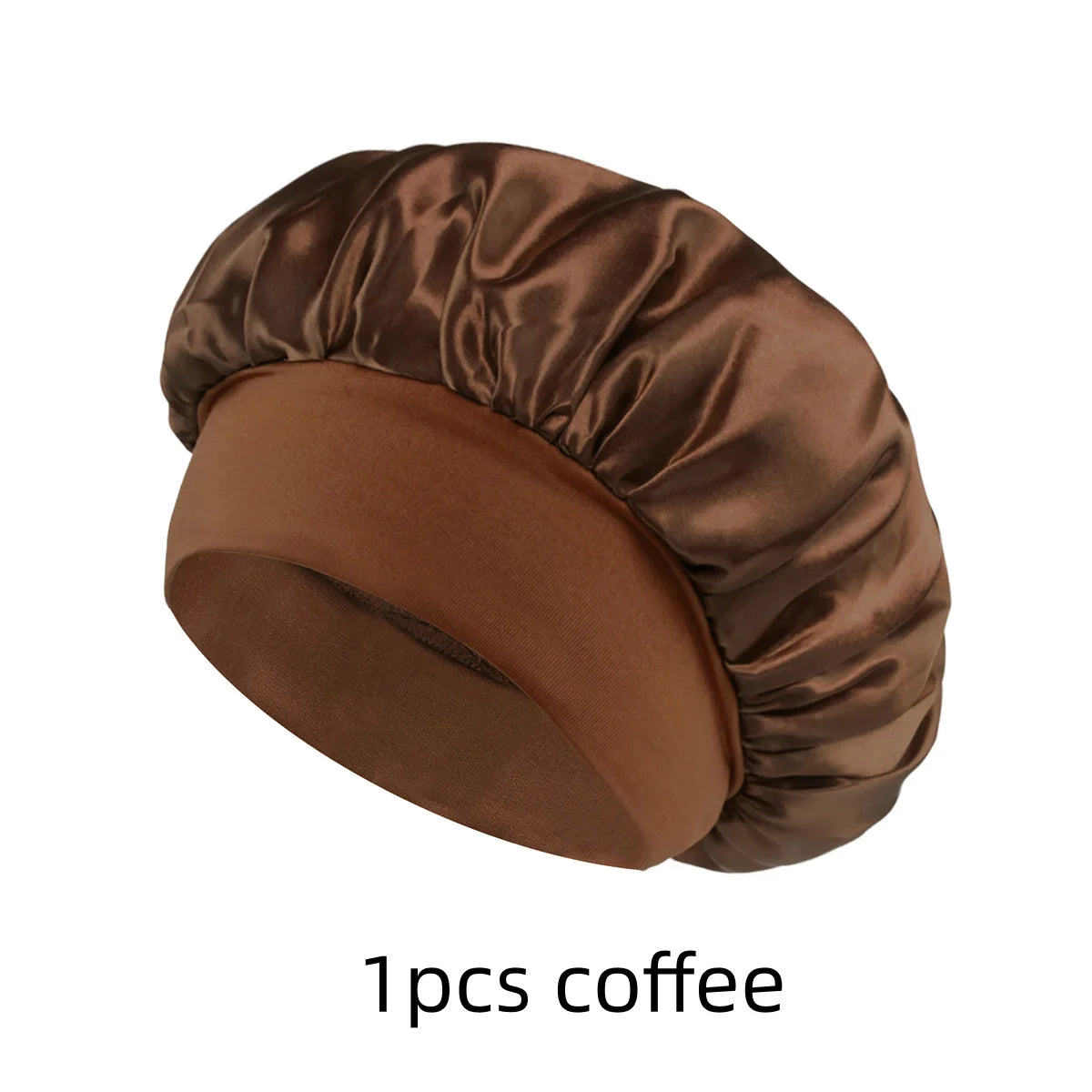 1/3/5/10 Pcs Mix Newly Silk Bonnet for Wide-Brimmed Sleeping Satin Hair Bonnets Soft Elastic Band for Women Men Curly Hair Use