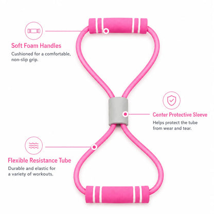 Resistance Bands with Foam Sport at Home Yoga Fitness Accessories Rubber Pull Rope Training and Exercise Gym Equipment for Women