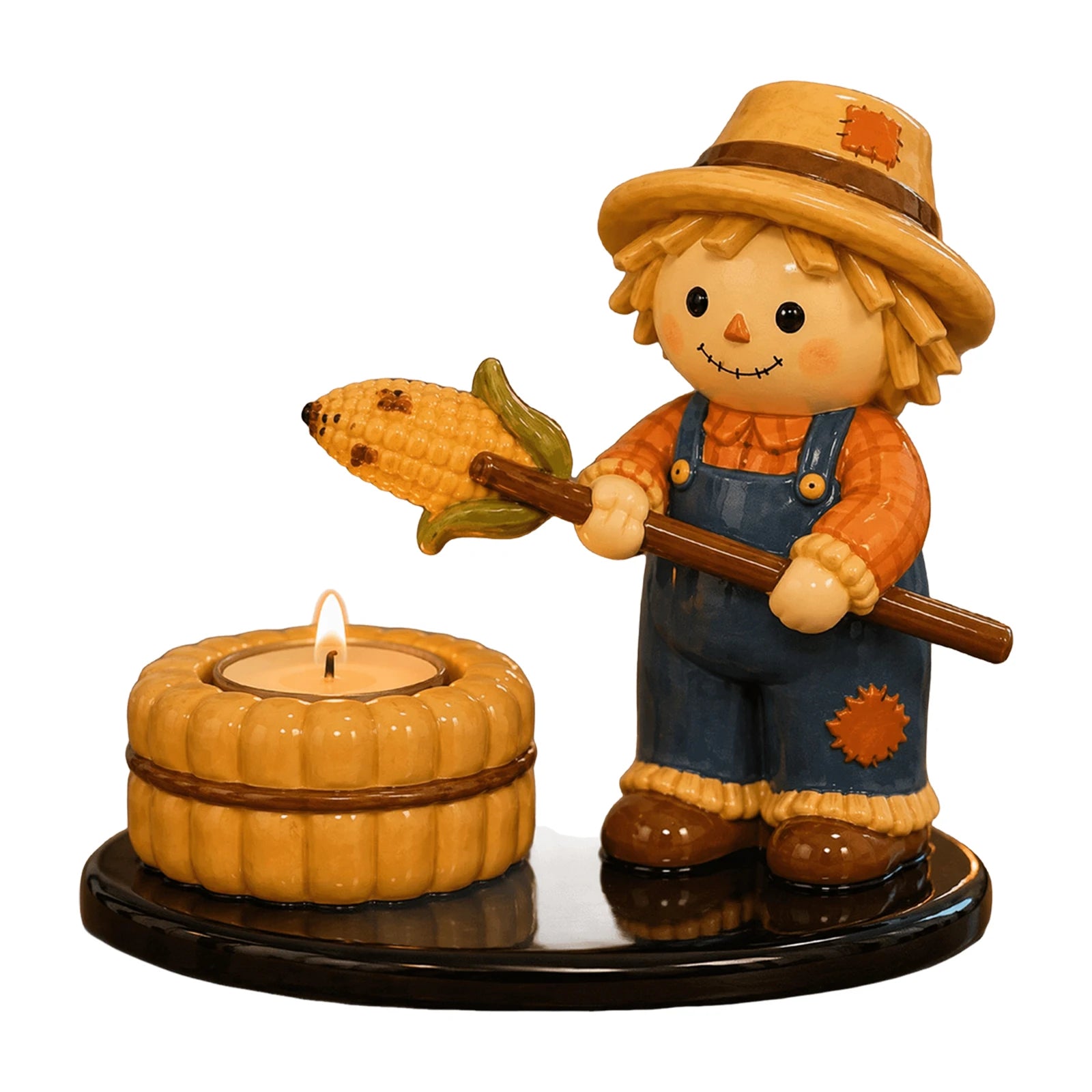 Resin Candle Holder Figurine Multi-Purpose Craft Figurine Ornaments Reusable Themed Tabletop Candle Holders Gift for Friends