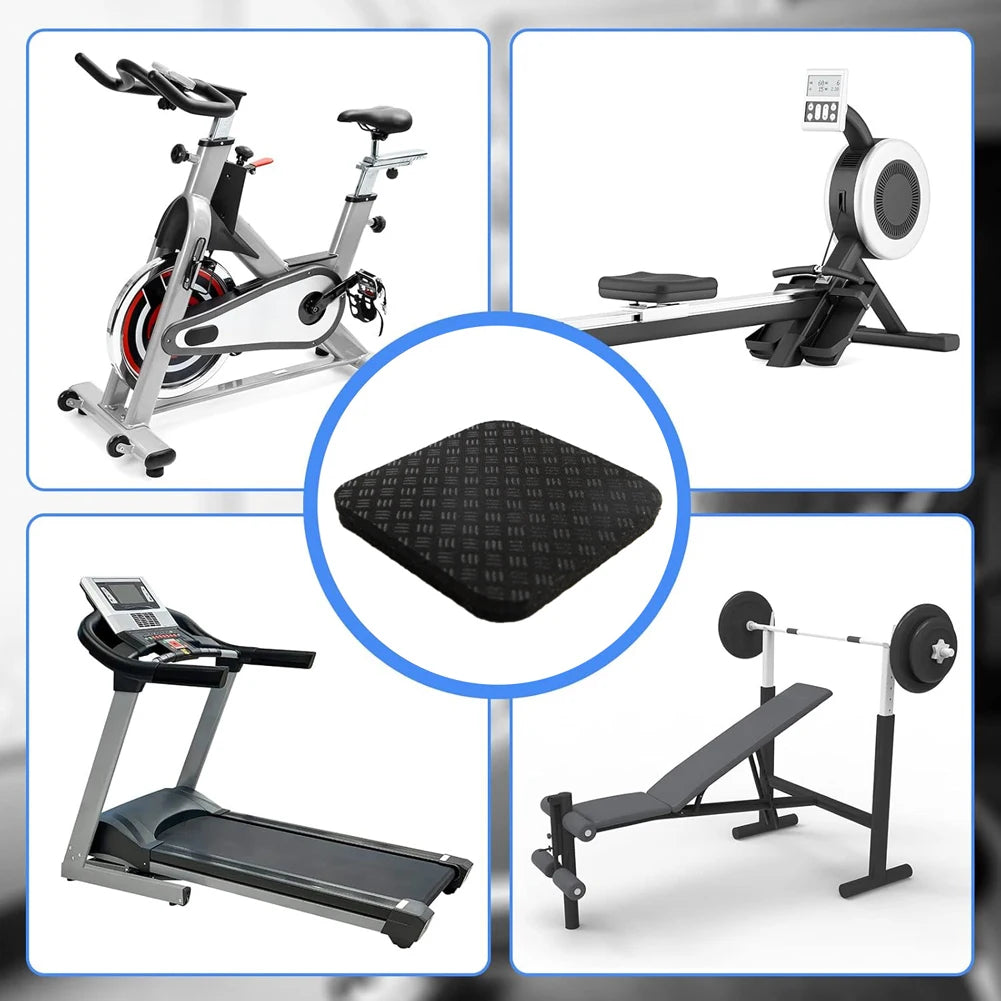 6Pcs Silicone Treadmill Mats Exercise Equipment Mats Multipurpose anti Vibration Pads Noise Reduction for Most Fitness Equipment