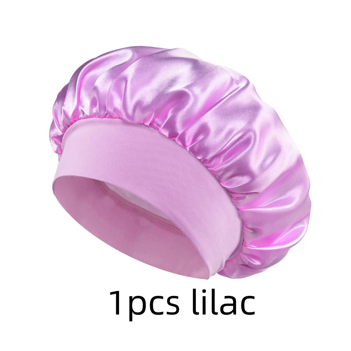 1/3/5/10 Pcs Mix Newly Silk Bonnet for Wide-Brimmed Sleeping Satin Hair Bonnets Soft Elastic Band for Women Men Curly Hair Use