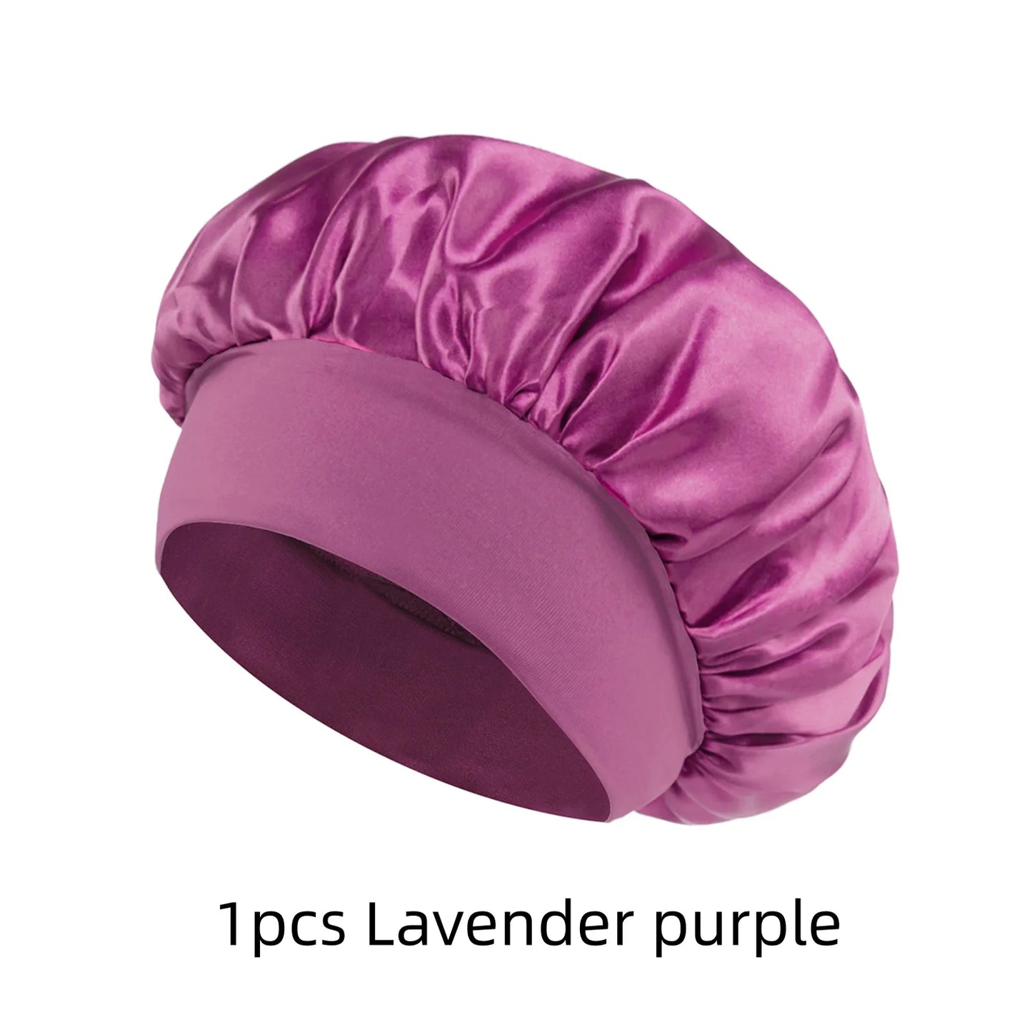 1/3/5/10 Pcs Mix Newly Silk Bonnet for Wide-Brimmed Sleeping Satin Hair Bonnets Soft Elastic Band for Women Men Curly Hair Use