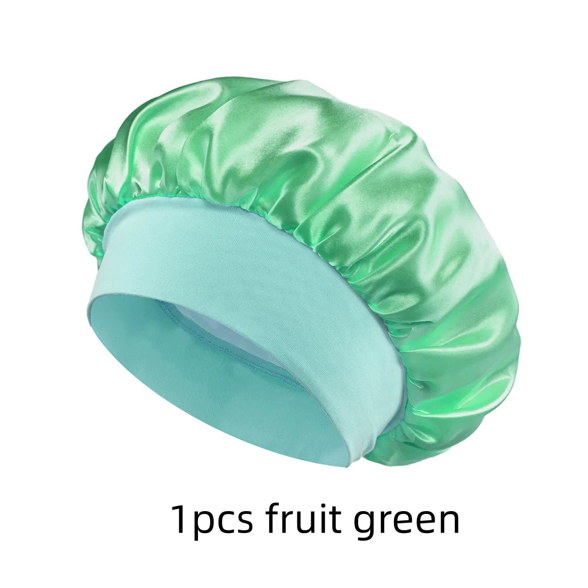 1/3/5/10 Pcs Mix Newly Silk Bonnet for Wide-Brimmed Sleeping Satin Hair Bonnets Soft Elastic Band for Women Men Curly Hair Use