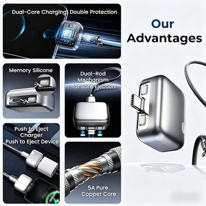 140W Smart Full Charge Self-Cut Type-C Adapter, Universal Auto Disconnect for Night Charging, Overcharge Prevention Separator