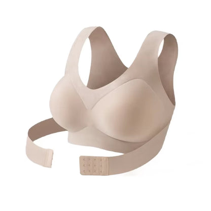 Wireless Posture Correction Bra for Women Seamless Push up Bralette with Cross Back Support for Daily Shaping Lingerie
