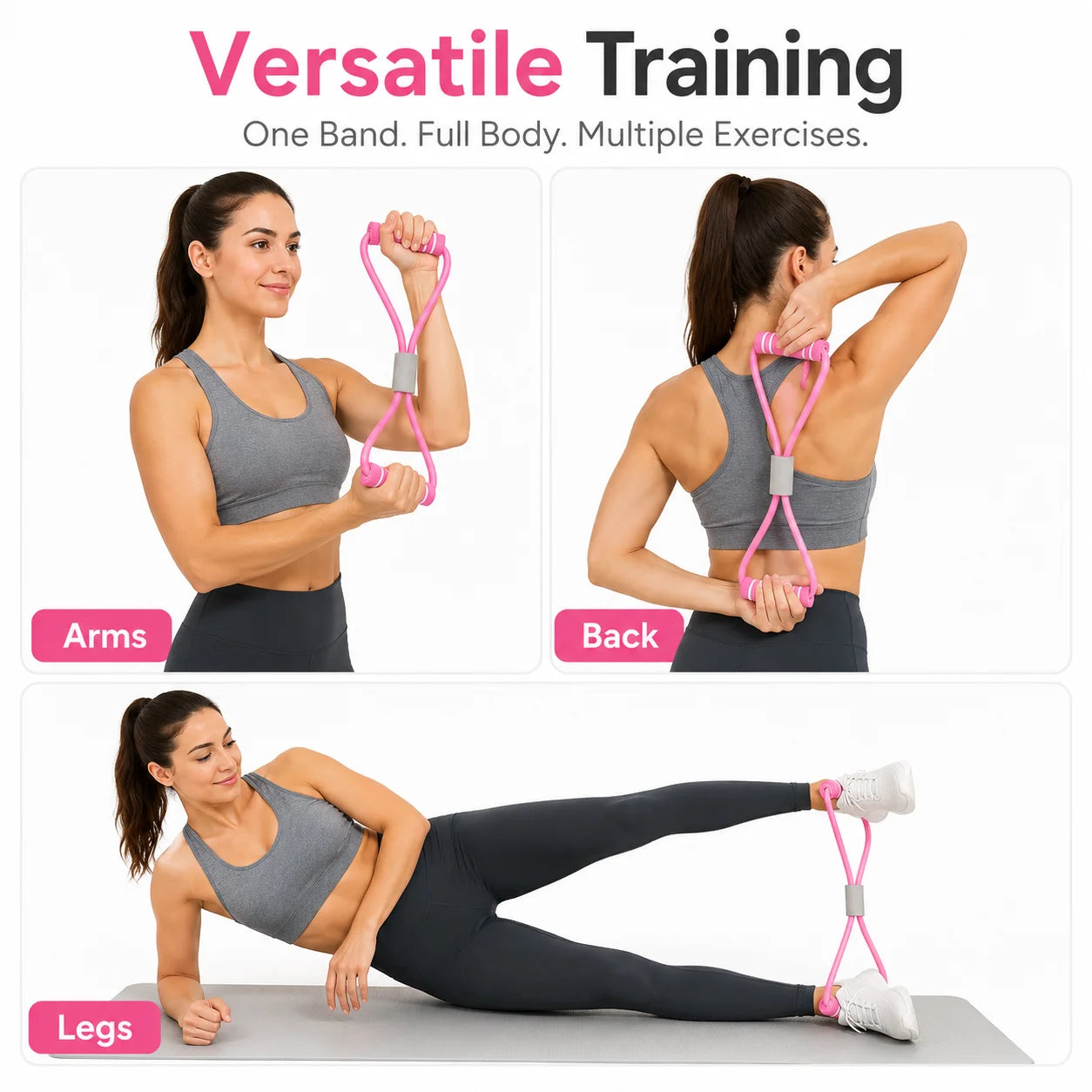 Resistance Bands with Foam Sport at Home Yoga Fitness Accessories Rubber Pull Rope Training and Exercise Gym Equipment for Women
