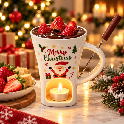 MerryMelt Christmas Chocolate Fondue Mug