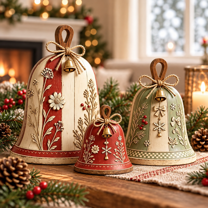 3-Piece Fall & Christmas Wooden Tabletop Decor Set