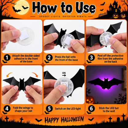 Halloween Bat Decor Night Light Decoration