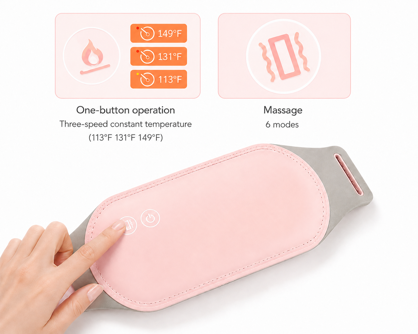 Emberly  - Cordless Heating Pad for Period Cramps