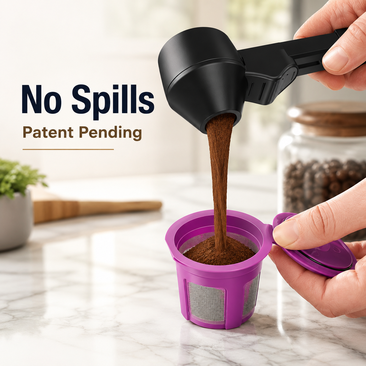 Pourissa - Coffee & Protein Scoop with Built-In Funnel