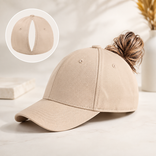 Canvela - Magnetic Ponytail Baseball Cap / UV Sun Protection Hat for Women