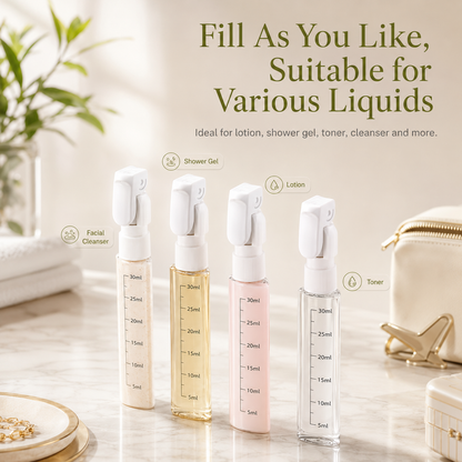 Voyla - Portable Travel Bottle Kit 4 Refillable Dispensers