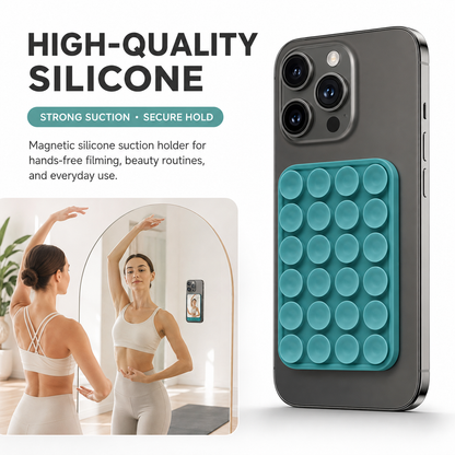 Magnetic Suction Phone Holder – Hands-Free MagSafe Wall Mount for iPhone & Android