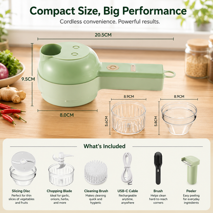 Aureloq Cordless Electric Food Chopper - 4-in-1 Kitchen Prep Set