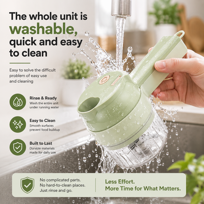 Aureloq Cordless Electric Food Chopper - 4-in-1 Kitchen Prep Set