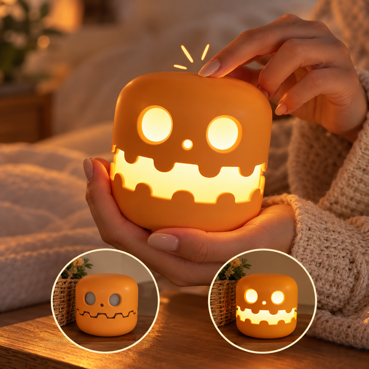 Grinkin LED Pumpkin Night Light