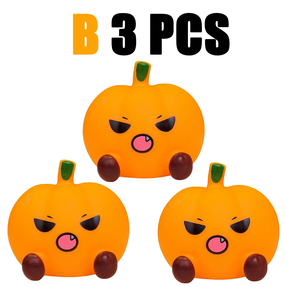 Halloween Cute Ghost Witch Hat Pumpkin Night Light Silicone LED Lamp Desktop Ornament Home Party Atmosphere Decor Holiday Gift