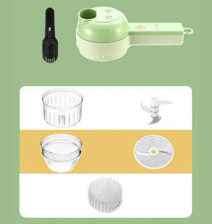 Wireless Electric Food Chopper Set, Handheld Multi‑Function Food Processor for Garlic, Meat Mincing, Peeling & Slicing Vegetable