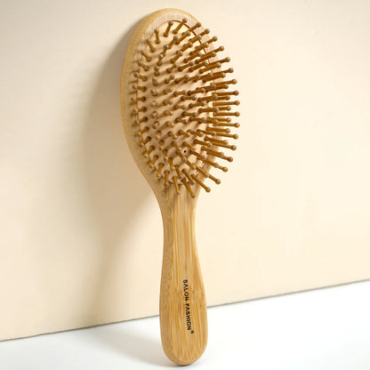 1PC Wood Comb Professional Healthy Paddle Cushion Hair Loss Massage Brush Hairbrush Comb Scalp Hair Care Healthy Bamboo Comb