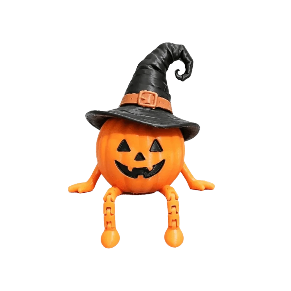 3D Printed Ghost Ornament Figurines Articulated Desktop Size Halloween Pumpkin Decorations Movable Parts Removable Joints