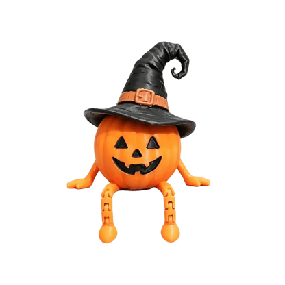 3D Printed Ghost Ornament Figurines Articulated Desktop Size Halloween Pumpkin Decorations Movable Parts Removable Joints