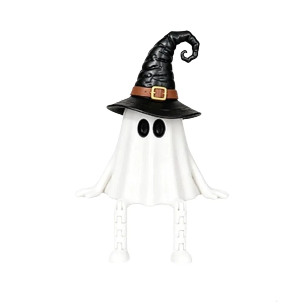 3D Printed Ghost Ornament Figurines Articulated Desktop Size Halloween Pumpkin Decorations Movable Parts Removable Joints