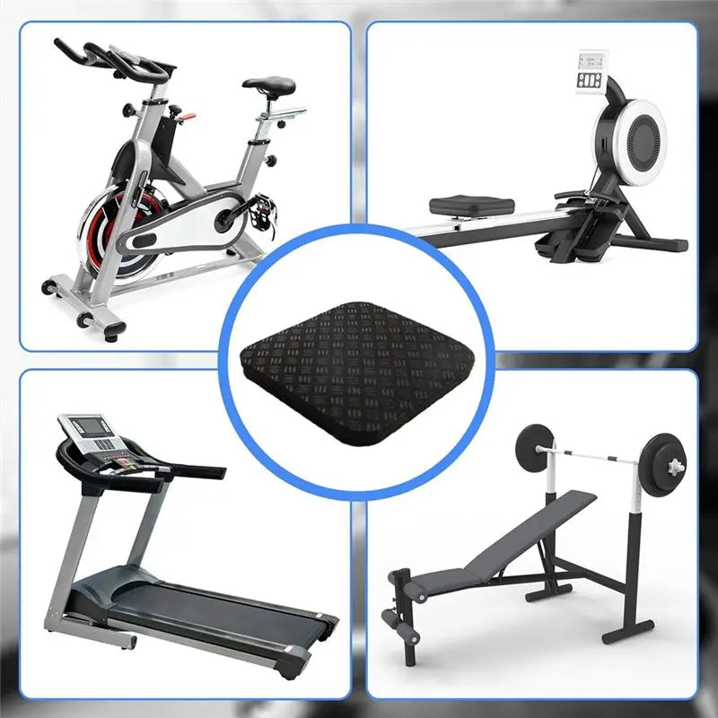 1B-8Pcs Treadmill Walking Pad, Silicone Non-Slip Noise Reduction Mat for Gym Accessories