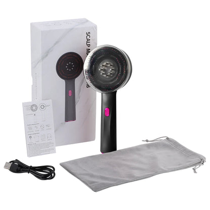 Electric Vibration Massage Comb Red Light Scalp Follicle Comb Head Acupuncture Points Oil Massager Anti-Hair Loss Device
