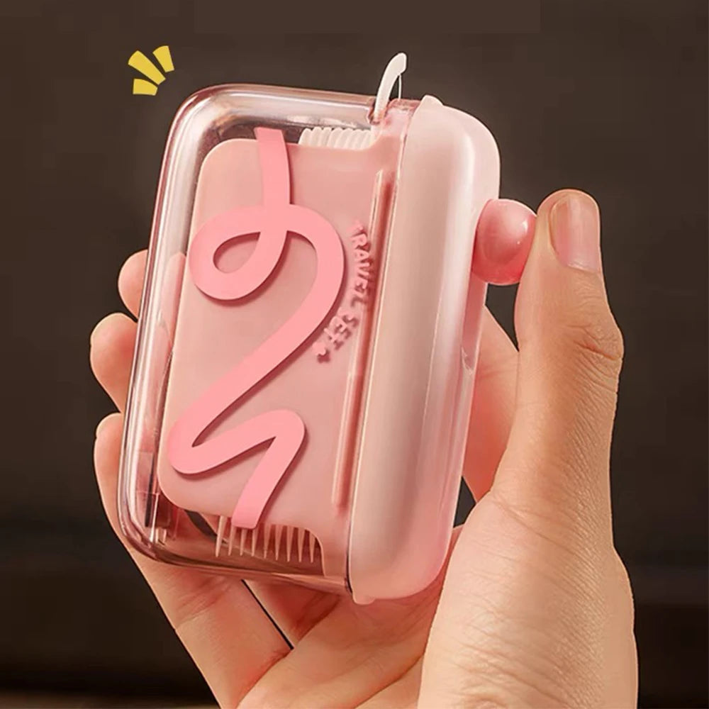 Automatic Pop-Up Portable Dental Floss Box - High End Toothpick Thread for Portable Home Use - Ultra Fine Fental Floss Stick