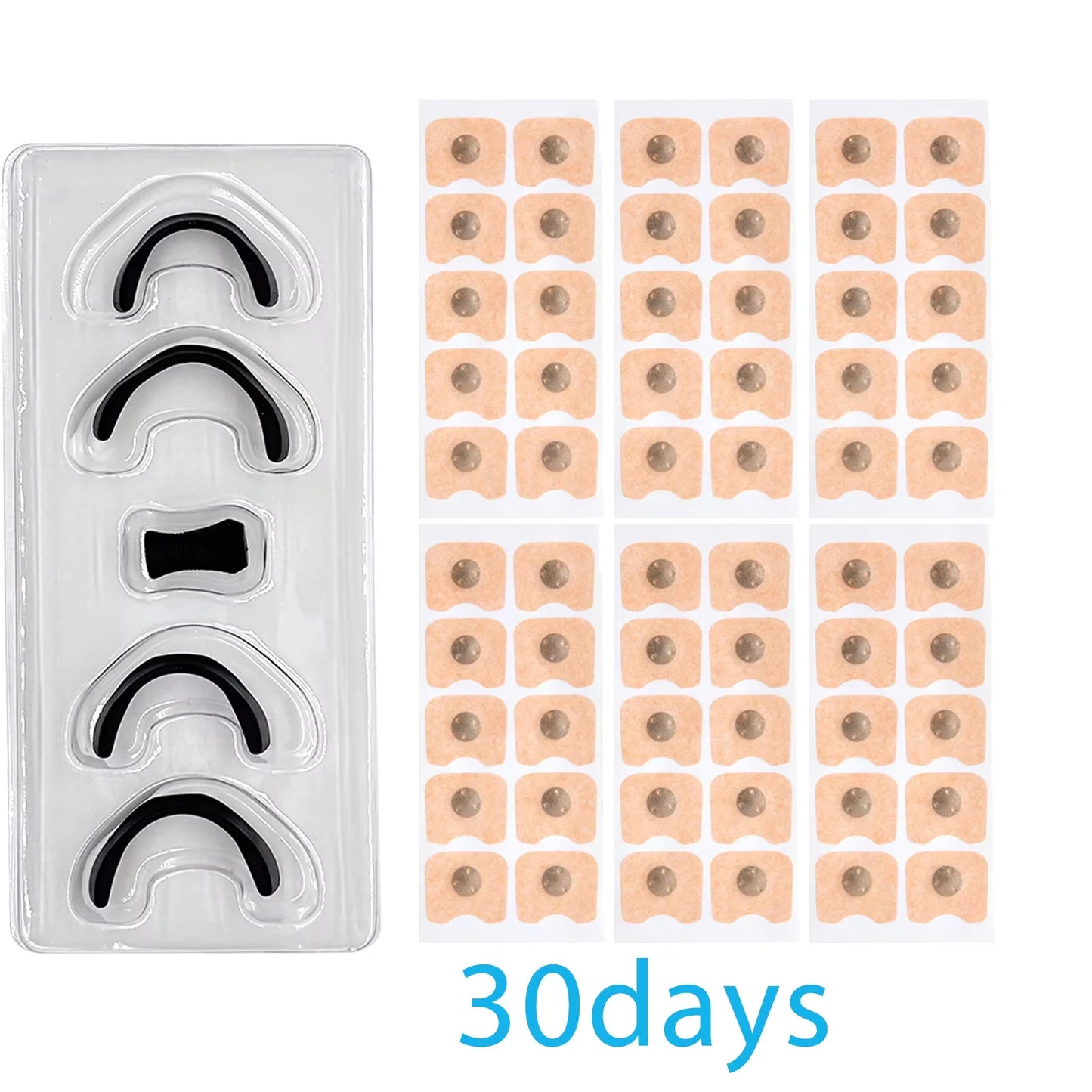 Magnetic Nasal Strips Anti-Snoring Aid 15/30-Day Supply Strong Adhesive Tabs High-Quality Sleep Appliance for Snoring Relief