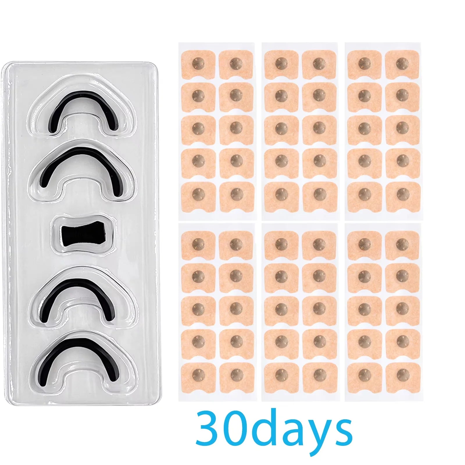 Magnetic Nasal Strips Anti-Snoring Aid 15/30-Day Supply Strong Adhesive Tabs High-Quality Sleep Appliance for Snoring Relief