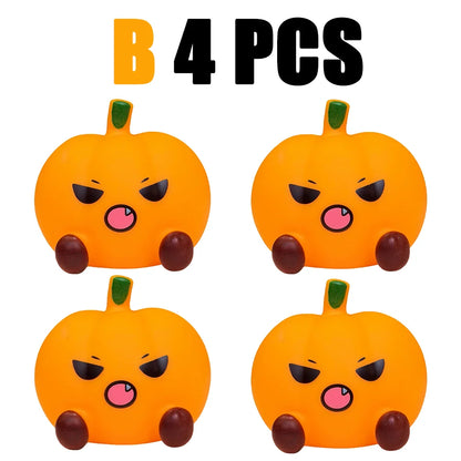 Halloween Cute Ghost Witch Hat Pumpkin Night Light Silicone LED Lamp Desktop Ornament Home Party Atmosphere Decor Holiday Gift