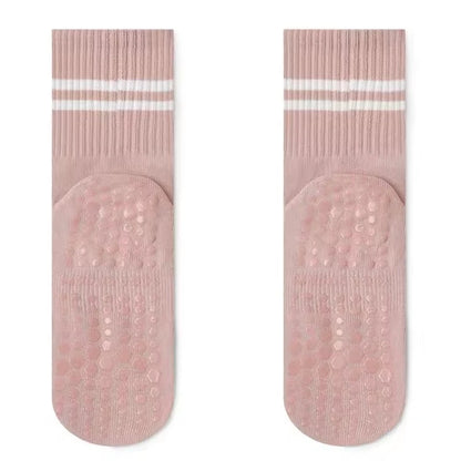 Women anti Slip Pilates Socks with Silicone Grips Non Skid Yoga Socks for Barre Ballet Dance Studio Workout Fitness Training