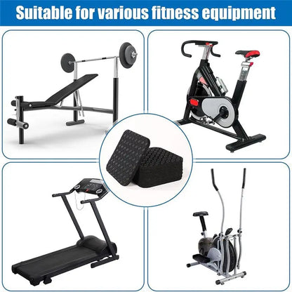 1B-8Pcs Treadmill Walking Pad, Silicone Non-Slip Noise Reduction Mat for Gym Accessories