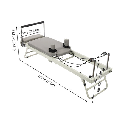 120Kg/264.55Lbs Foldable Pilates Reformer Machine, Multifunctional Yoga Fitness Equipment, Pilates Exercise Equipment