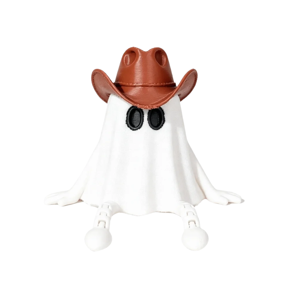 3D Printed Ghost Ornament Figurines Articulated Desktop Size Halloween Pumpkin Decorations Movable Parts Removable Joints