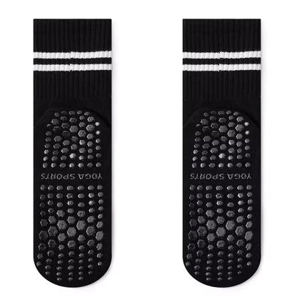 Women anti Slip Pilates Socks with Silicone Grips Non Skid Yoga Socks for Barre Ballet Dance Studio Workout Fitness Training