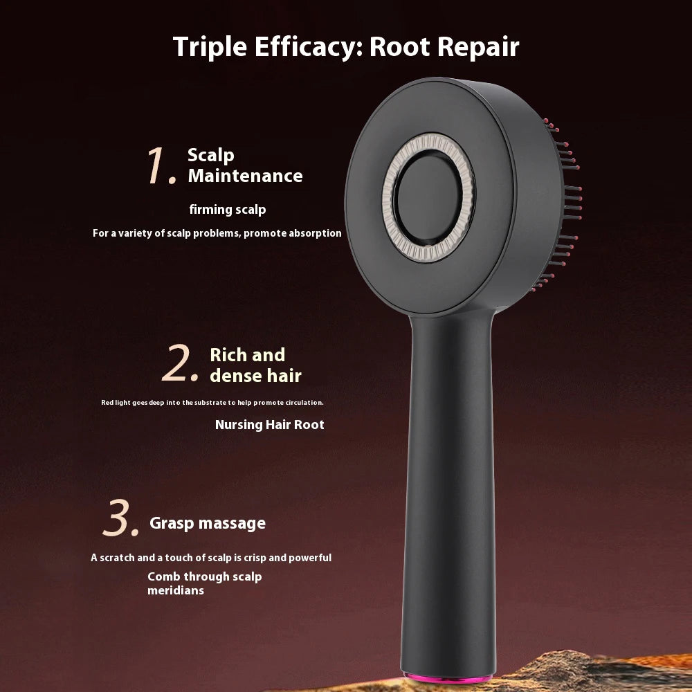 Electric Vibration Massage Comb Red Light Scalp Follicle Comb Head Acupuncture Points Oil Massager Anti-Hair Loss Device