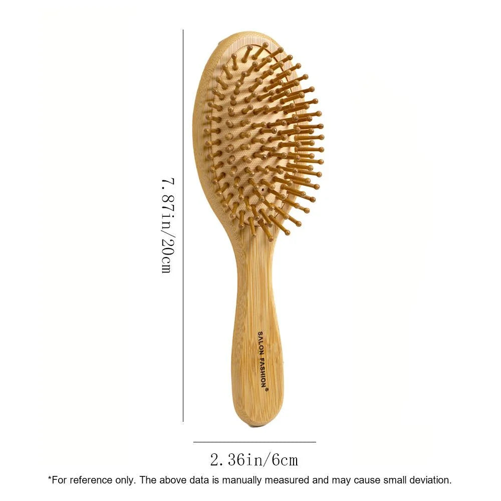 1PC Wood Comb Professional Healthy Paddle Cushion Hair Loss Massage Brush Hairbrush Comb Scalp Hair Care Healthy Bamboo Comb