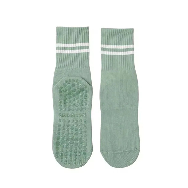 Women anti Slip Pilates Socks with Silicone Grips Non Skid Yoga Socks for Barre Ballet Dance Studio Workout Fitness Training