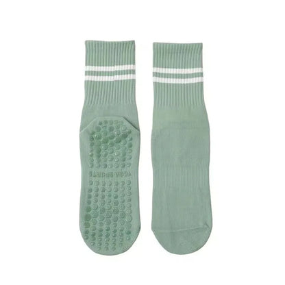 Women anti Slip Pilates Socks with Silicone Grips Non Skid Yoga Socks for Barre Ballet Dance Studio Workout Fitness Training
