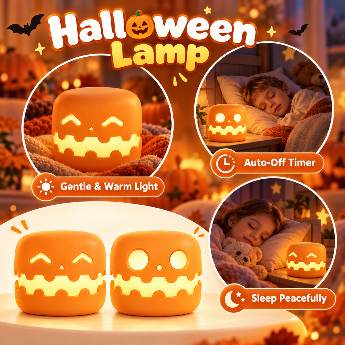 Grinkin LED Pumpkin Night Light
