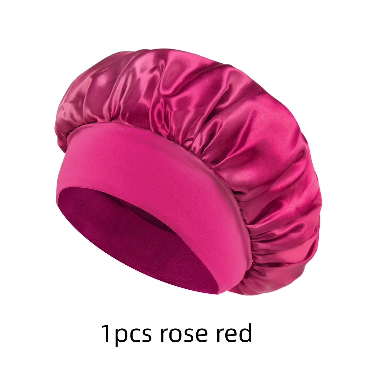 1/3/5/10 Pcs Mix Newly Silk Bonnet for Wide-Brimmed Sleeping Satin Hair Bonnets Soft Elastic Band for Women Men Curly Hair Use