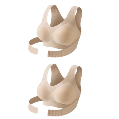 Wireless Posture Correction Bra for Women Seamless Push up Bralette with Cross Back Support for Daily Shaping Lingerie