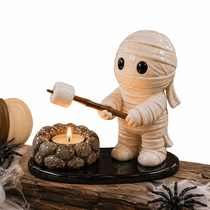 Resin Candle Holder Figurine Multi-Purpose Craft Figurine Ornaments Reusable Themed Tabletop Candle Holders Gift for Friends